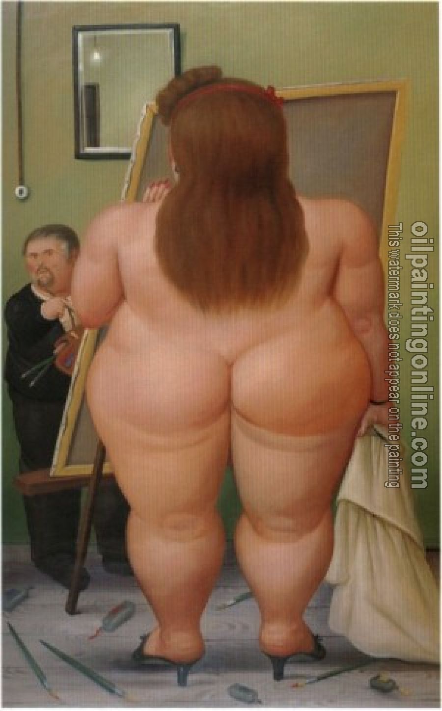 Botero, Fernando - Abstract oil painting.